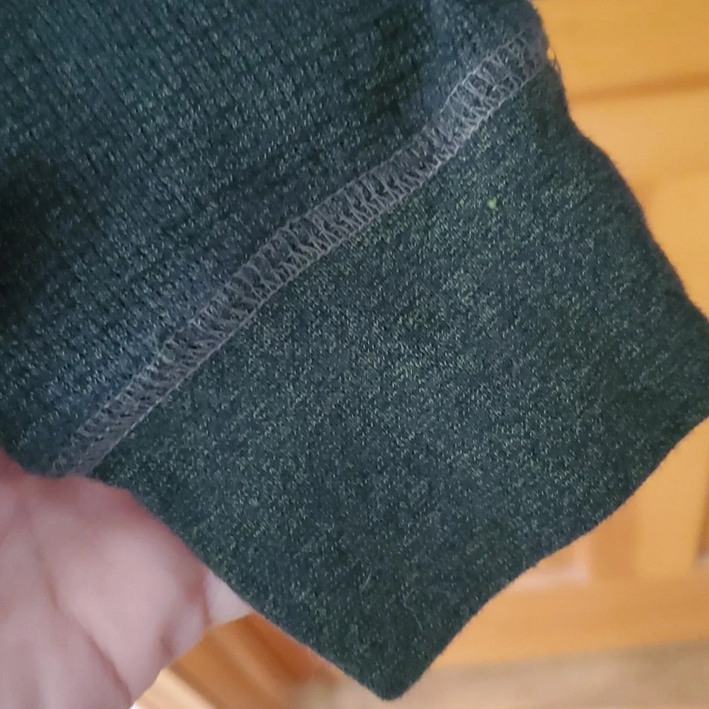 Red Head Brand Thermal Waffle Weave Long Sleeve‎ Forest Green Top Size Large